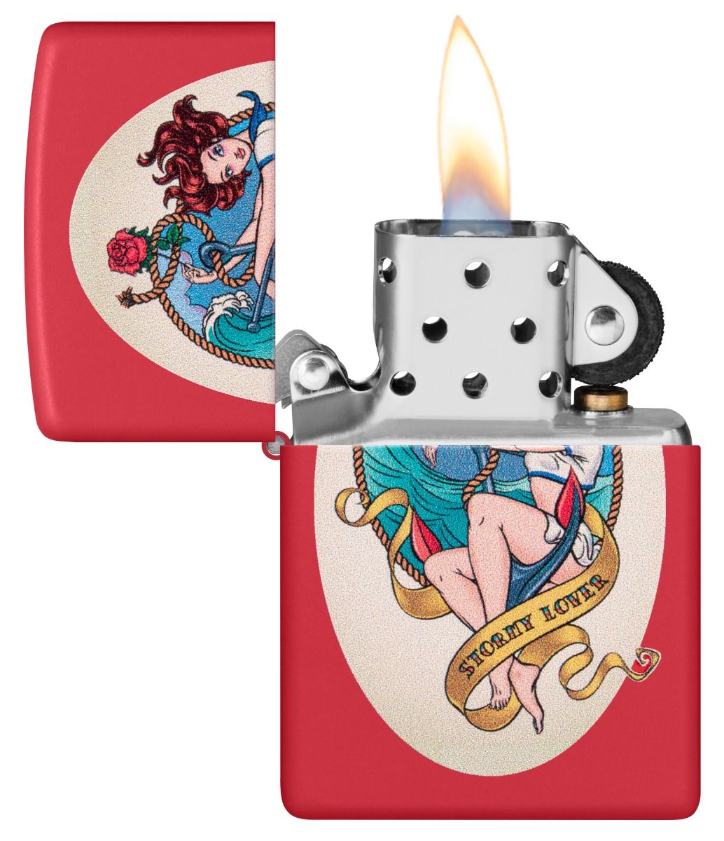 Zippo Aansteker - 233 Stormy Lover Design - detail 1