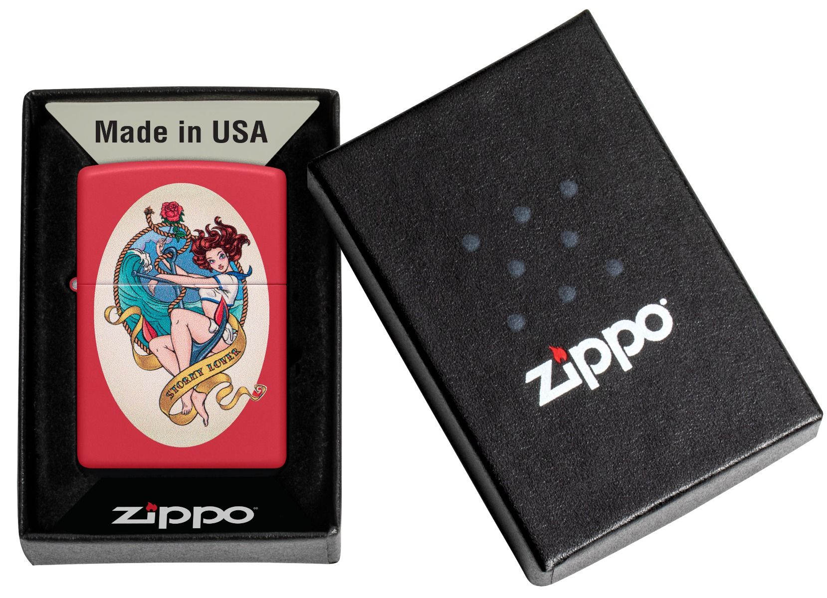 Zippo Aansteker - 233 Stormy Lover Design - detail 2