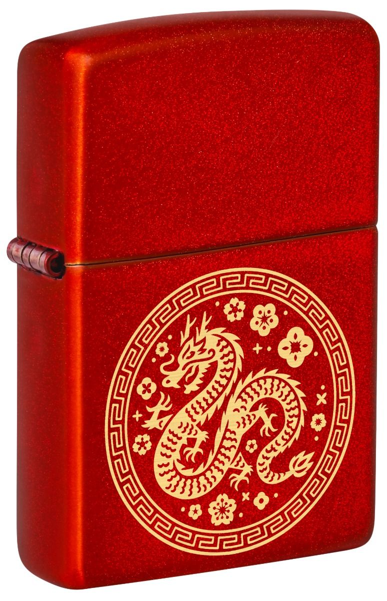 Zippo 49475 Chinese Zodiac Dragon Design aansteker vooraanzicht
