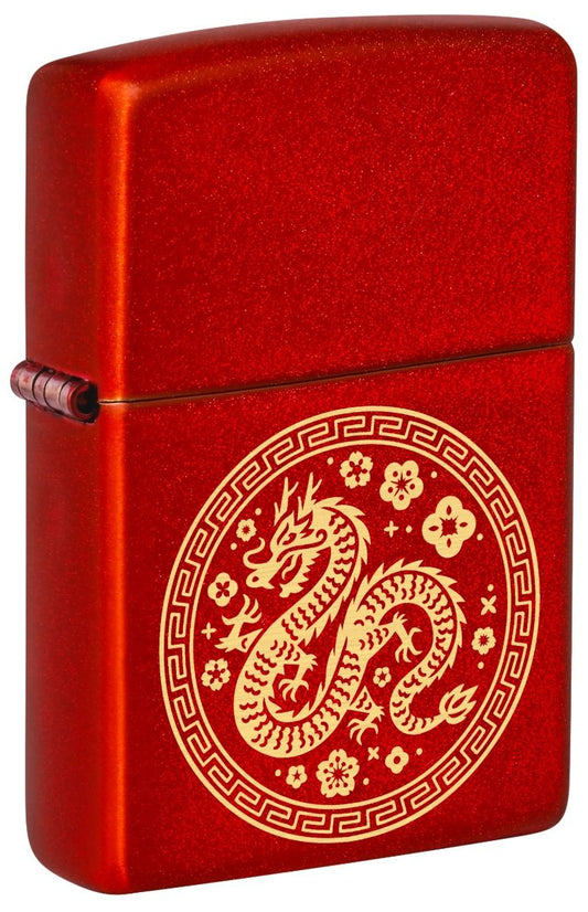 Zippo 49475 Chinese Zodiac Dragon Design aansteker vooraanzicht