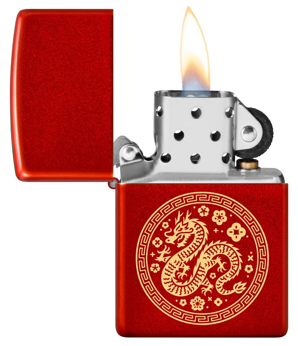 Zippo 49475 Chinese Zodiac Dragon Design aansteker detail 1