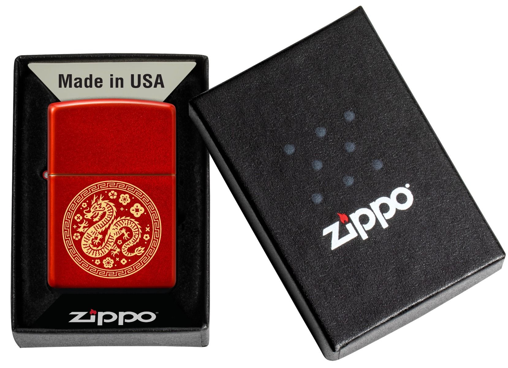 Zippo 49475 Chinese Zodiac Dragon Design aansteker detail 2