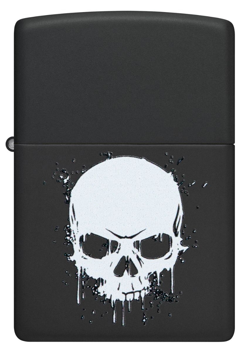 Zippo Aansteker - 218 Dripping Skull Design - achteraanzicht