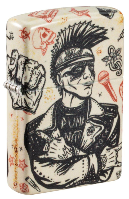Zippo Aansteker 49352 Punk Rock Design - vooraanzicht