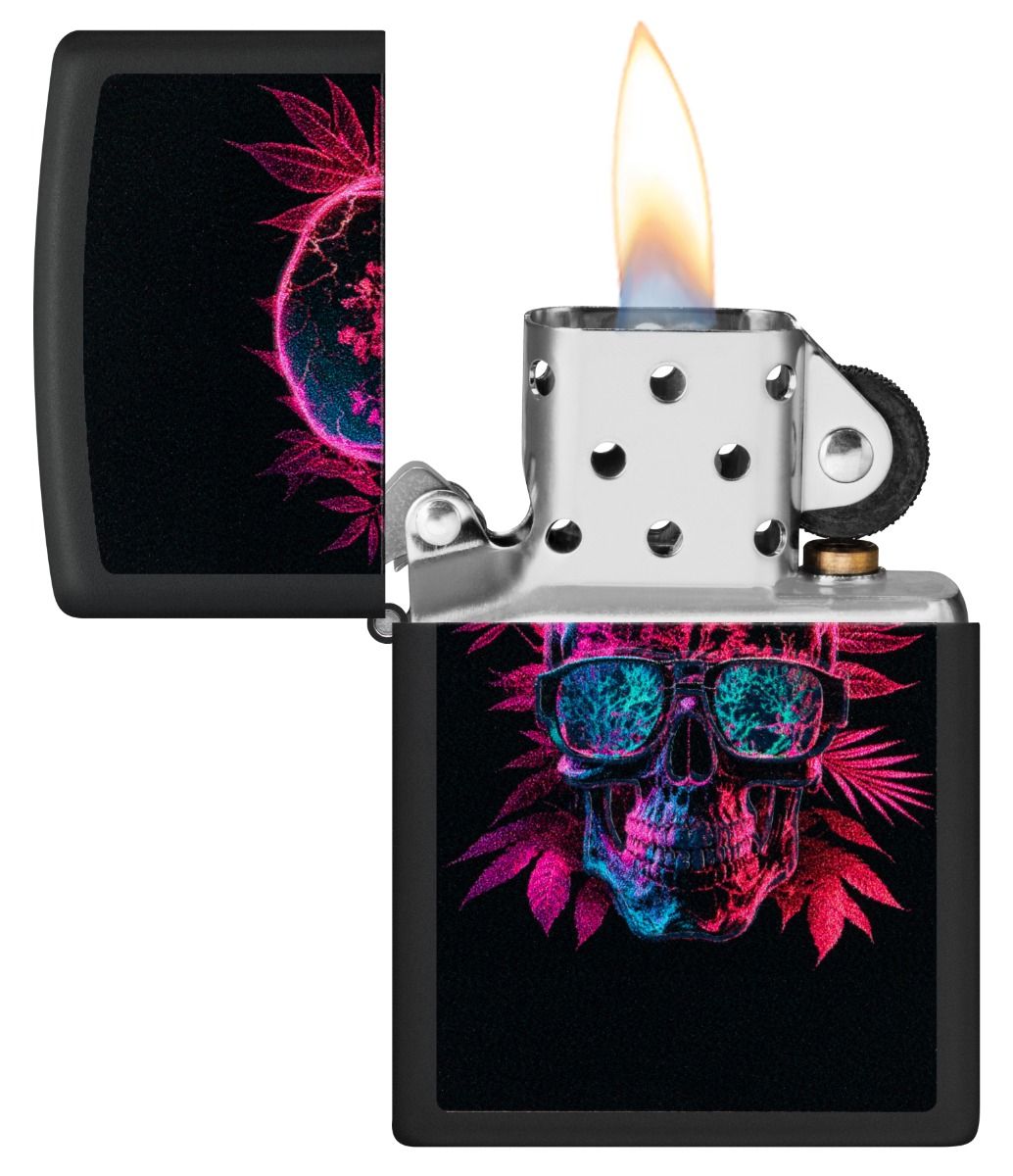Zippo Aansteker - 218 Cannabis Skull Design - detail 1