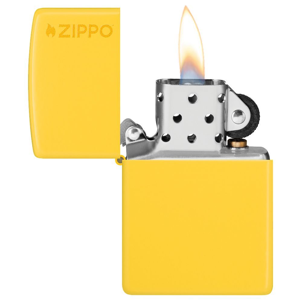 Zippo Aansteker Sunflower with Zippo Logo - achteraanzicht