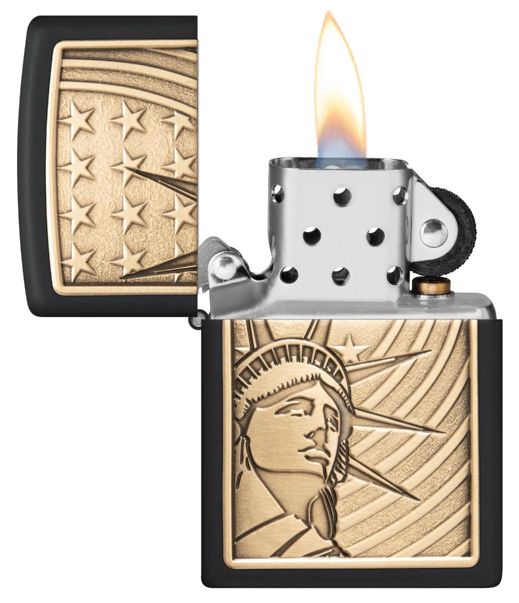 Zippo Aansteker 218 Liberty & Flag - achteraanzicht