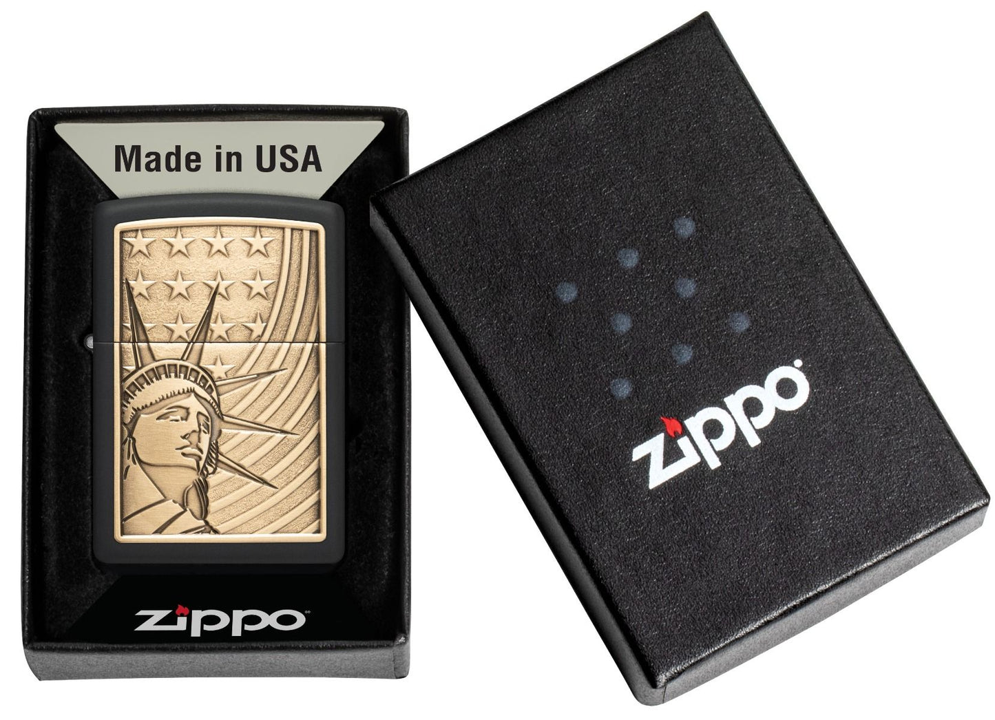Zippo Aansteker 218 Liberty & Flag - detail