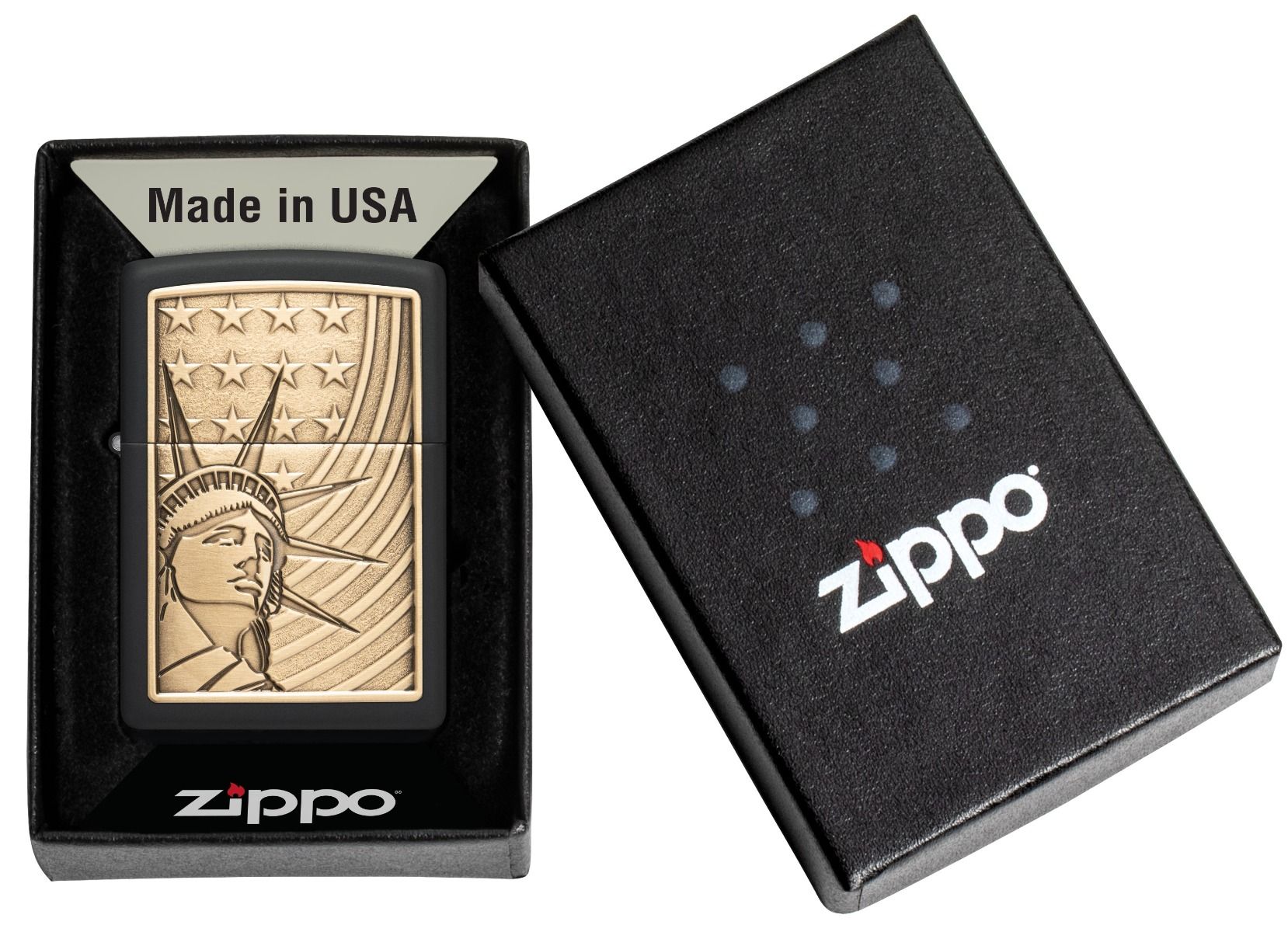 Zippo Aansteker 218 Liberty & Flag - detail