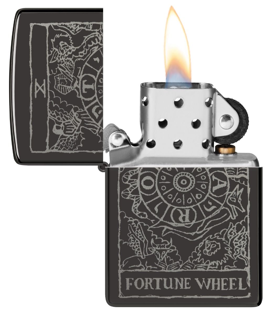 Zippo Aansteker 24756 Wheel Of Fortune Design - achteraanzicht