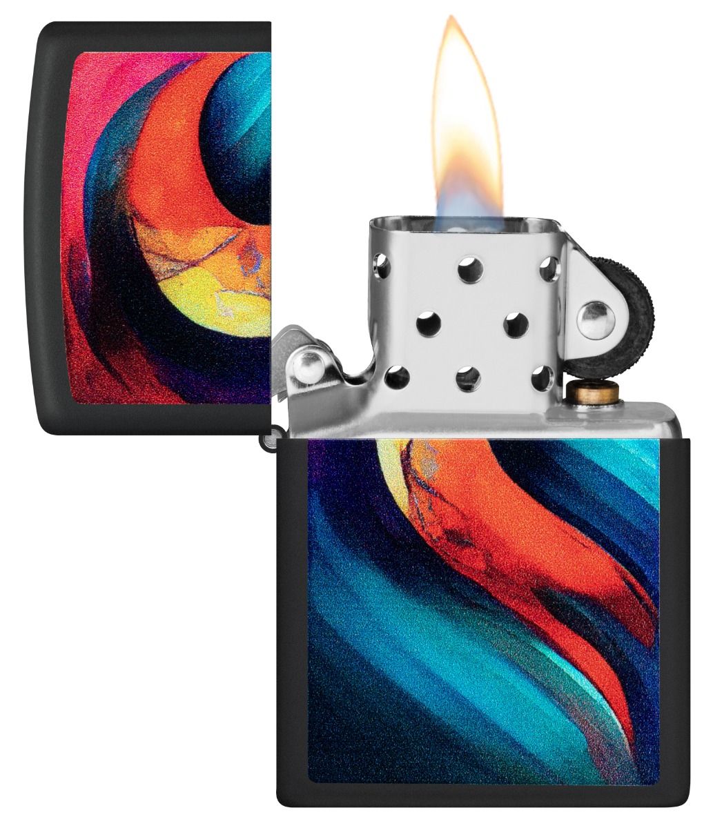 Zippo Aansteker 218 Heart Set Design - achteraanzicht