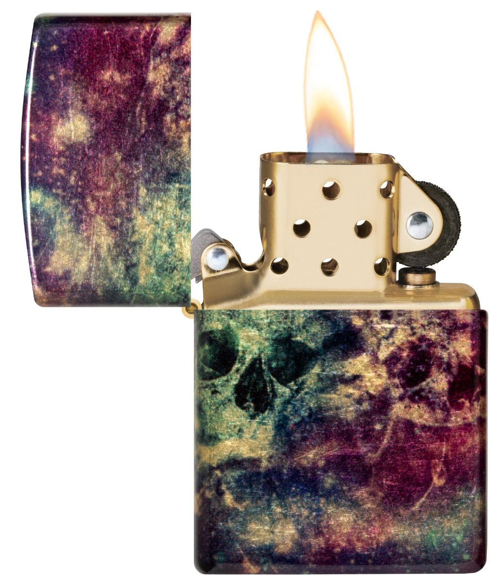 Zippo Aansteker 48458 Galaxy Skull Design - achteraanzicht
