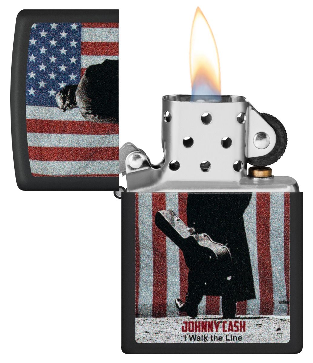 Zippo Aansteker 218 Johnny Cash - achteraanzicht