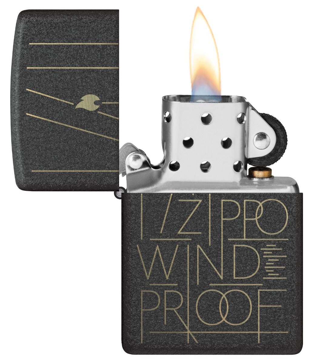 Zippo Aansteker 236 Line Art Zippo Design - achteraanzicht