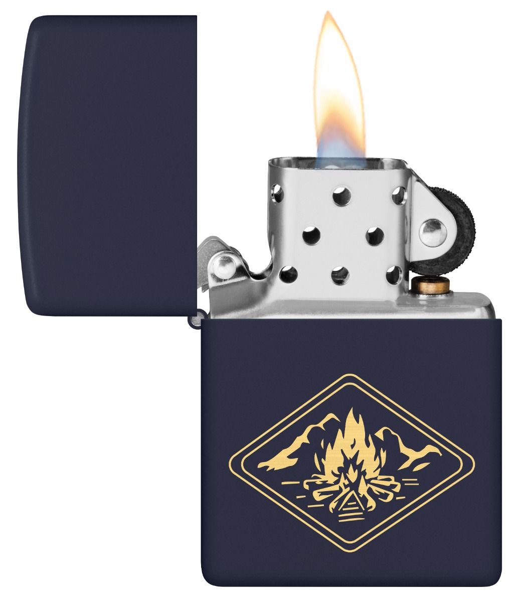 Zippo Aansteker 239 Campfire Design - achteraanzicht