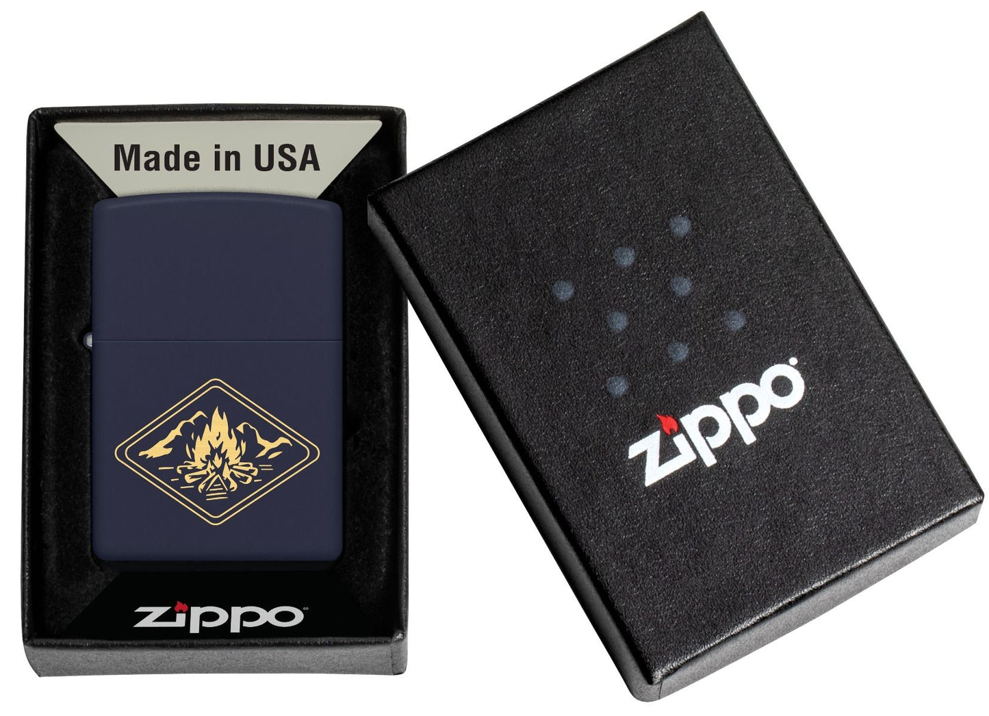 Zippo Aansteker 239 Campfire Design - detail
