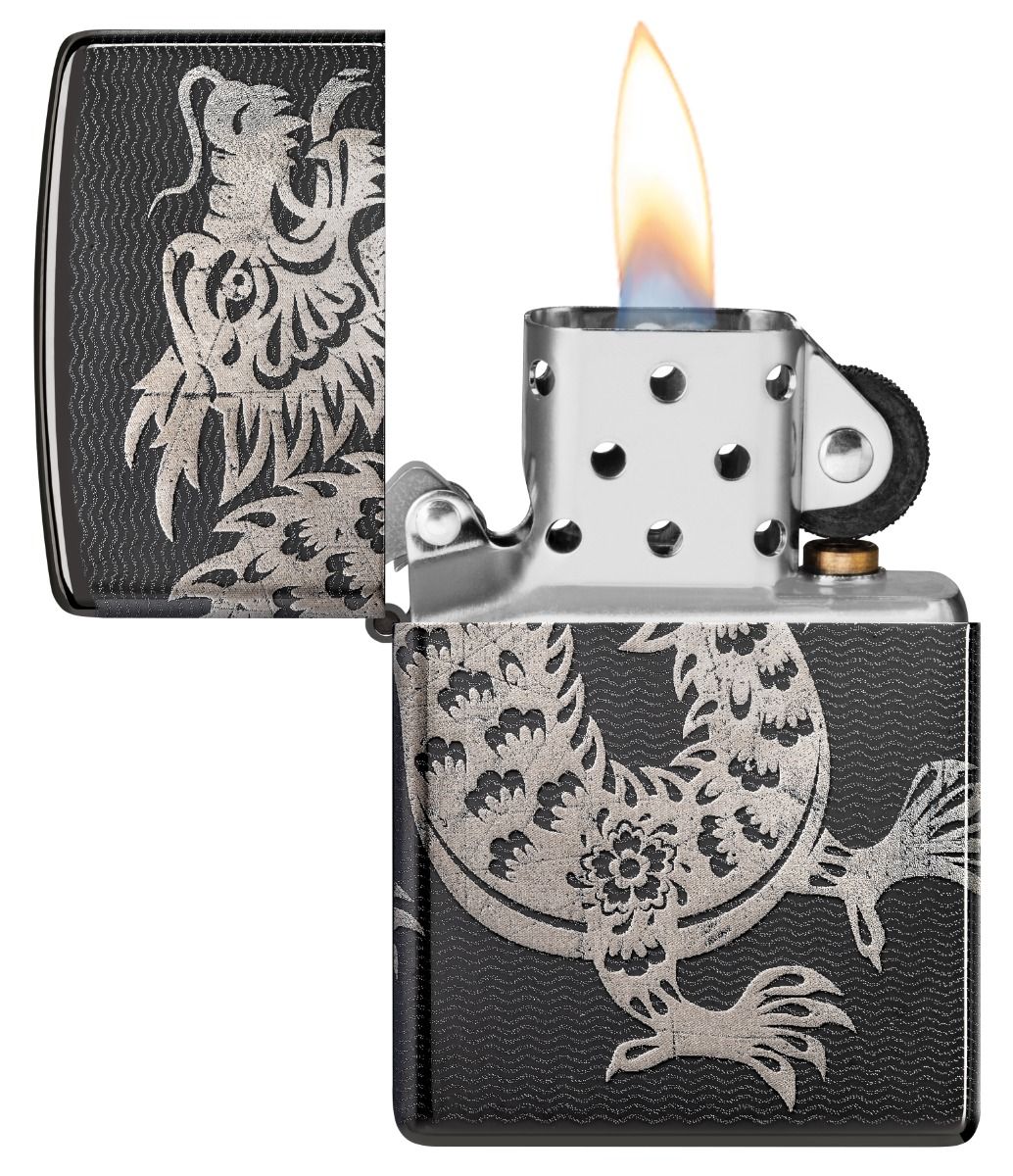 Zippo Aansteker - 24756 Asian Dragon Design - detail 3