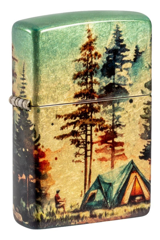 Zippo Aansteker 48458 Camping Design - vooraanzicht