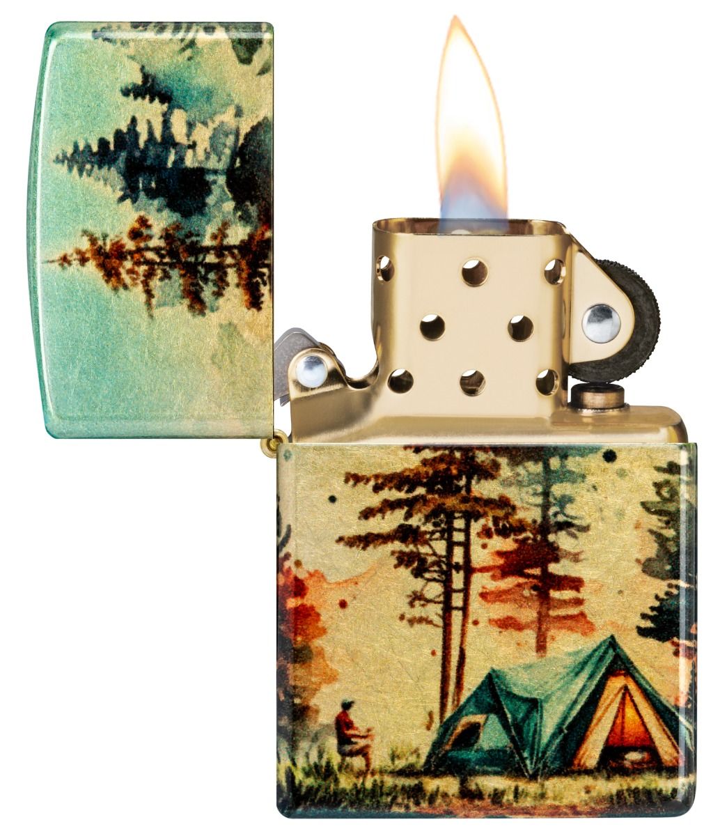 Zippo Aansteker 48458 Camping Design - achteraanzicht