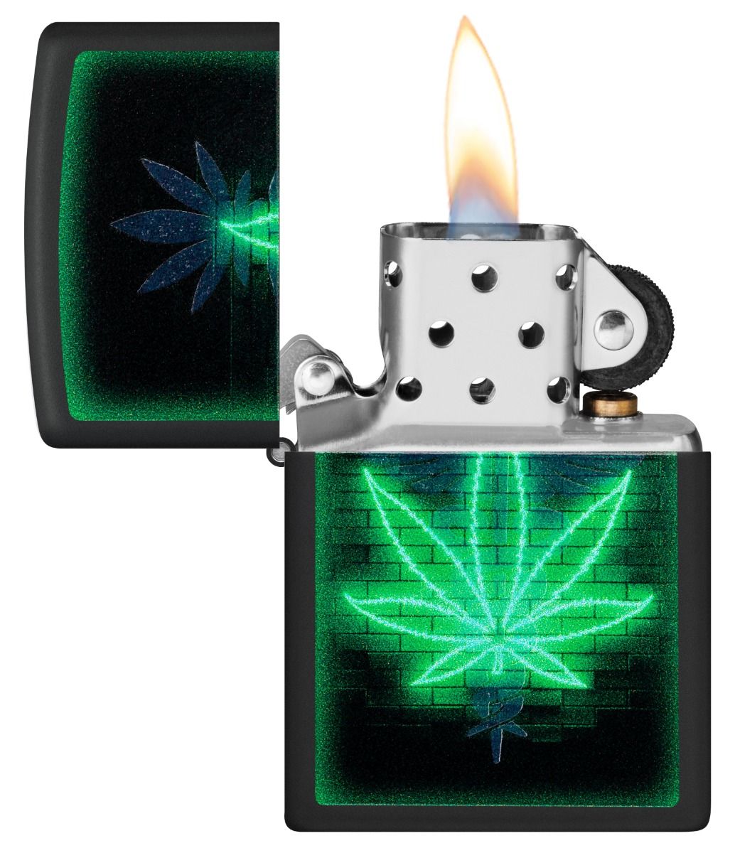 Zippo Aansteker 218 Glowing Leaf Design - achteraanzicht