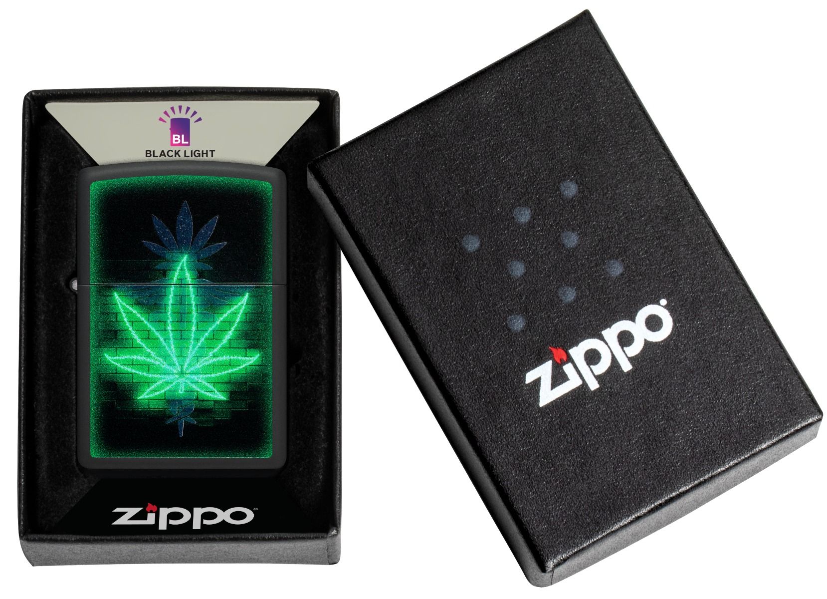 Zippo Aansteker 218 Glowing Leaf Design - detail