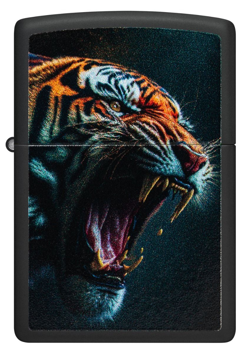 Zippo Aansteker - 218 Fierce Tiger Design - achteraanzicht