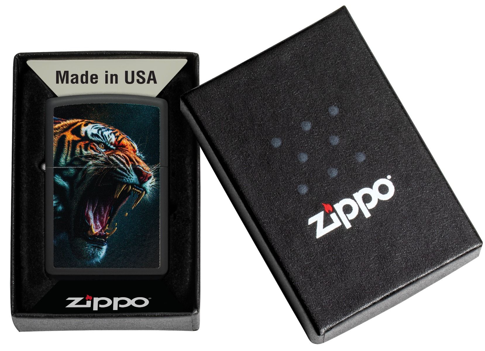 Zippo Aansteker - 218 Fierce Tiger Design - detail 2