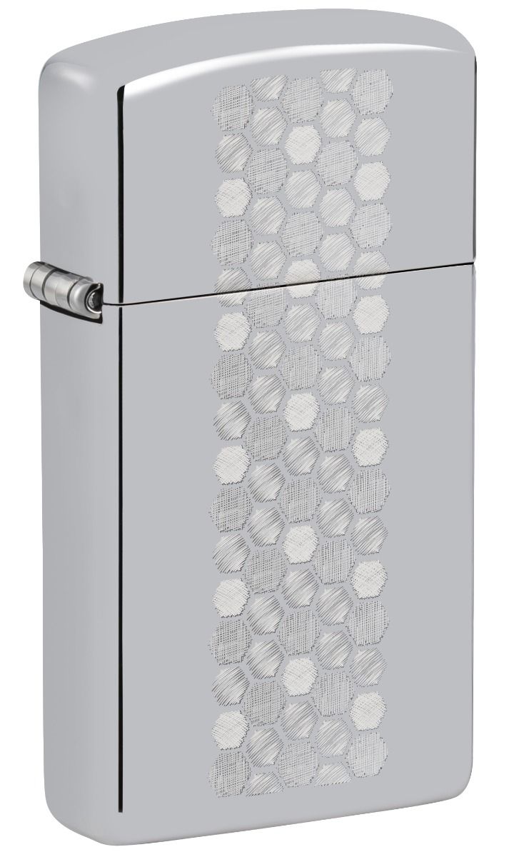 Zippo Aansteker 1610 Honeycomb Pattern Design - vooraanzicht