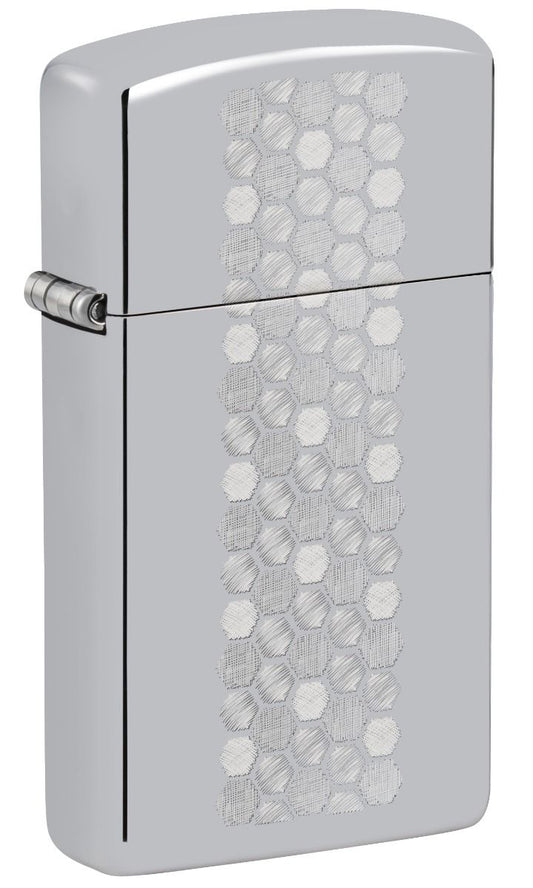 Zippo Aansteker 1610 Honeycomb Pattern Design - vooraanzicht