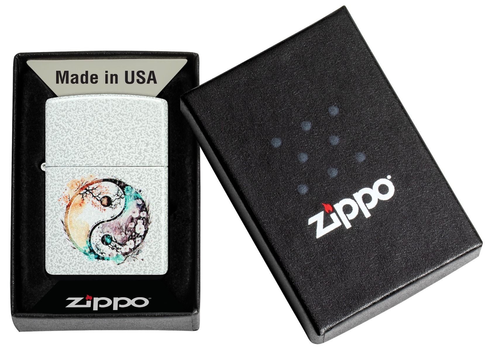 Zippo Aansteker 46020 Watercolor Yin Yang Design - detail