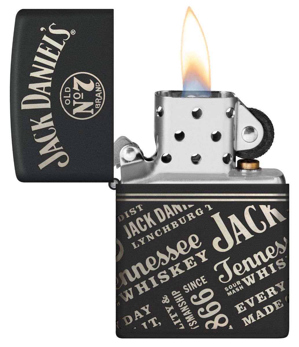 Zippo Aansteker 218C Jack Daniels - achteraanzicht