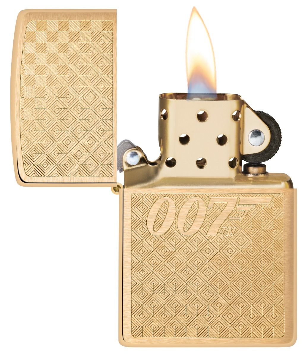 Zippo Aansteker 204B Bond BT 007 Gun Logo - achteraanzicht