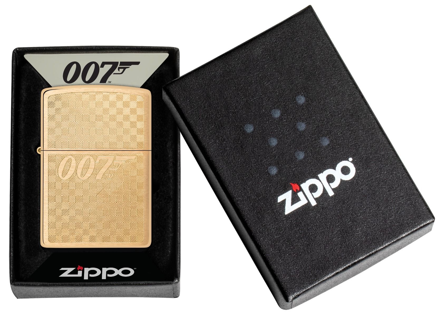 Zippo Aansteker 204B Bond BT 007 Gun Logo - detail