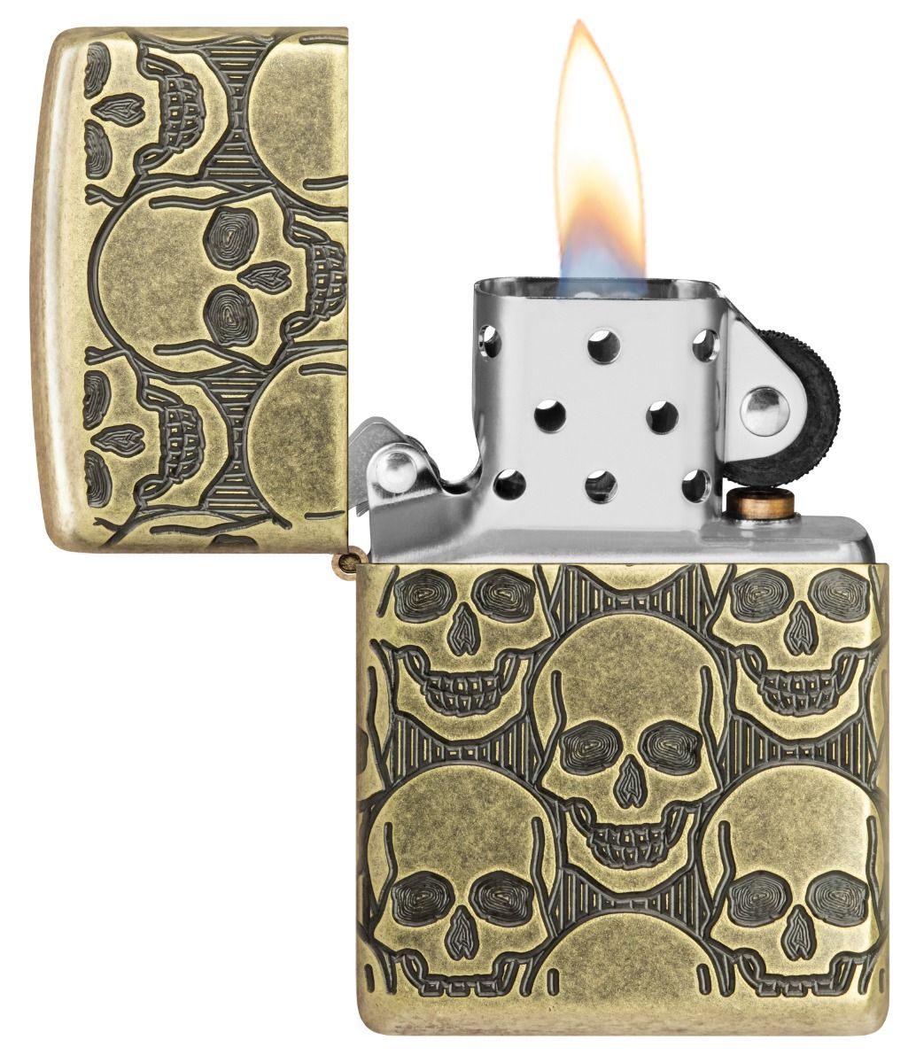 Zippo Aansteker 29561 Skulls Design - achteraanzicht