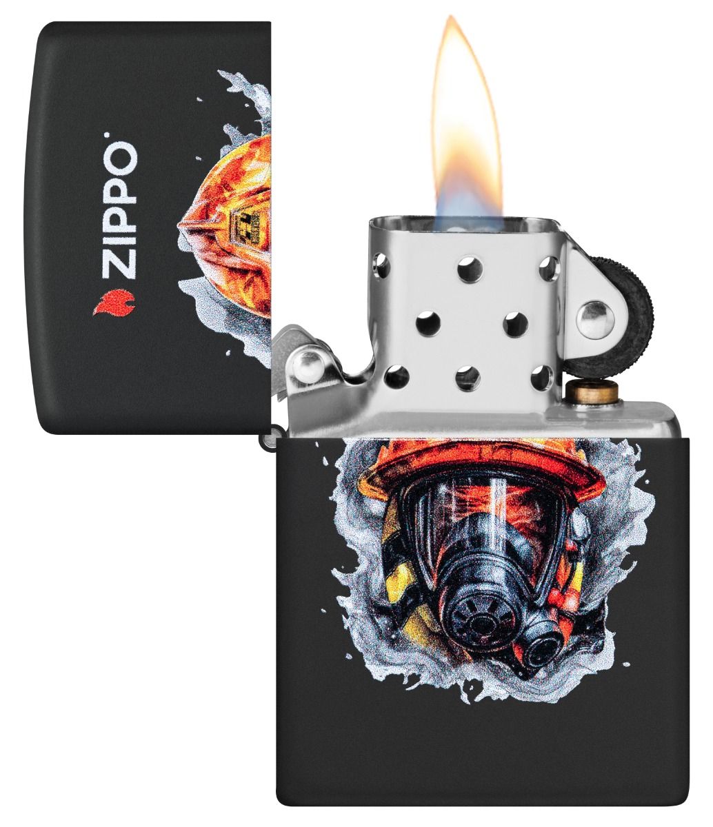 Zippo Aansteker 218 Firefighter Design - achteraanzicht