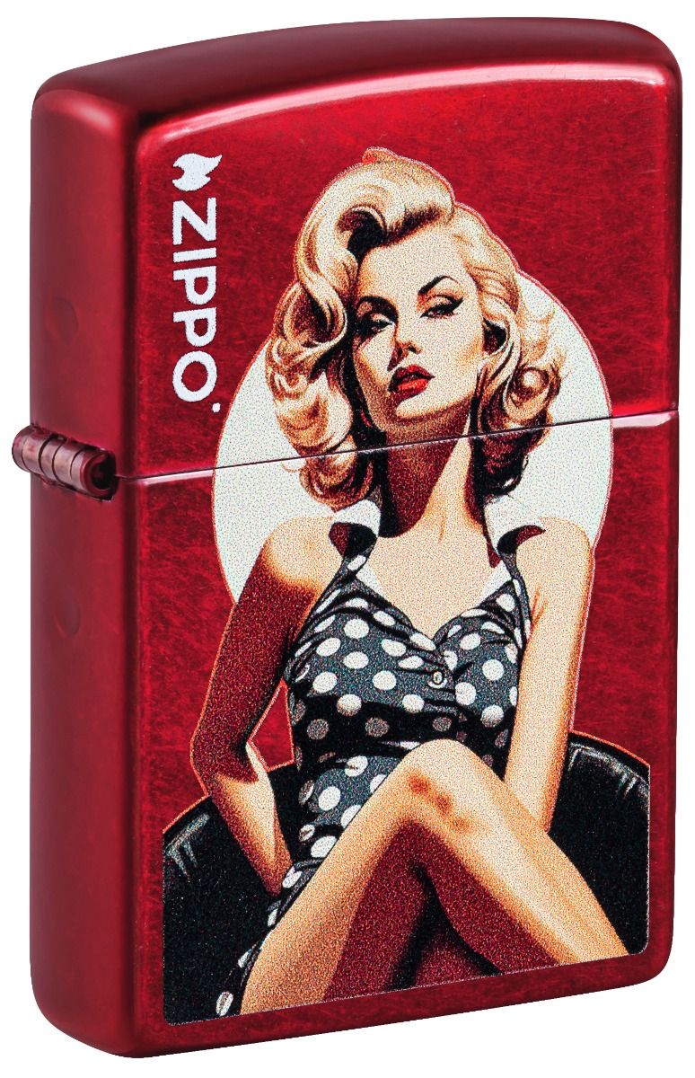 Zippo Aansteker 21063 Vintage Pinup Design 2 - vooraanzicht