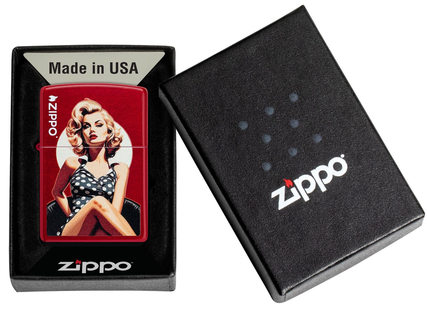 Zippo Aansteker 21063 Vintage Pinup Design 2 - detail
