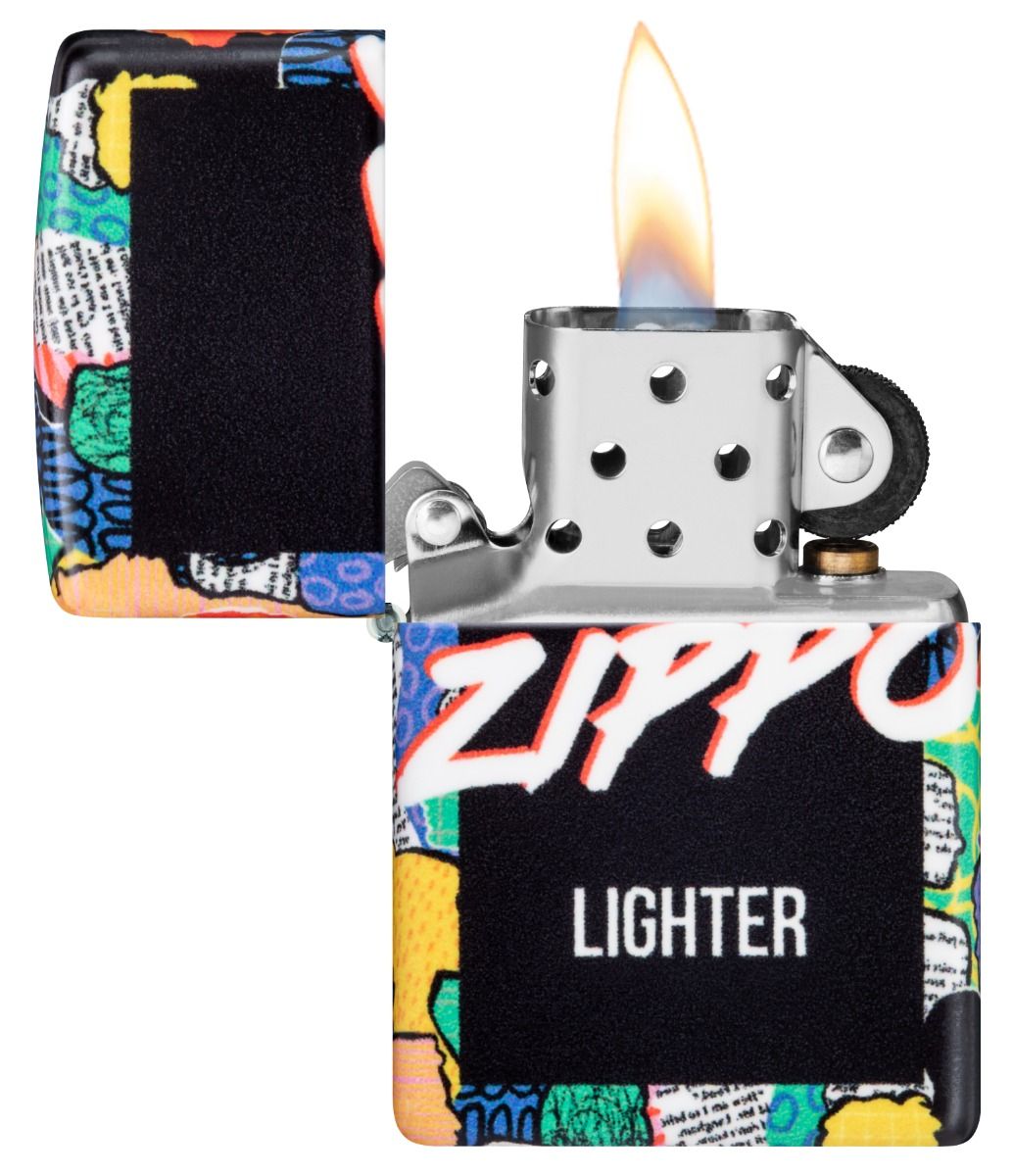 Zippo 49352 Zippo Lighter Crowd Design - achteraanzicht