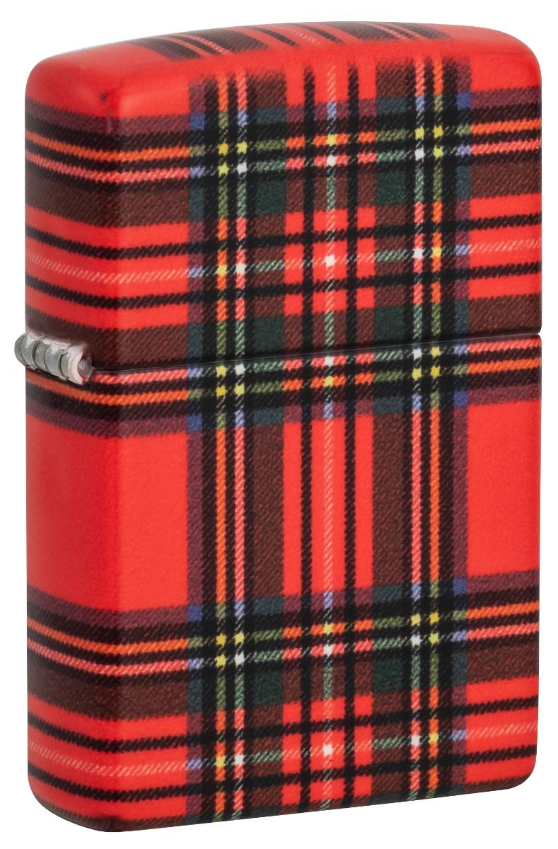 Zippo Aansteker 49352 Red Plaid Design - vooraanzicht