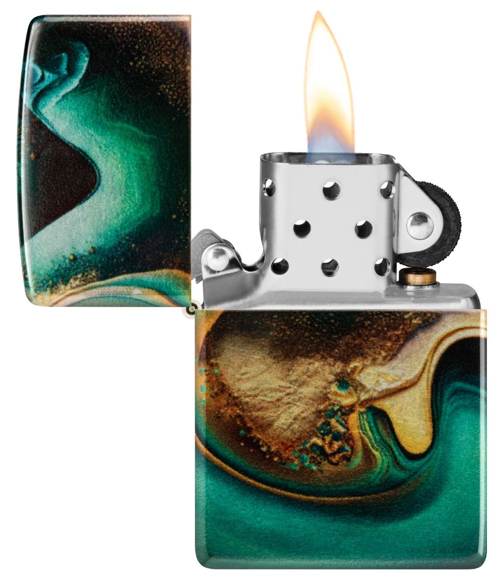 Zippo Aansteker 4849 Marble Design - achteraanzicht