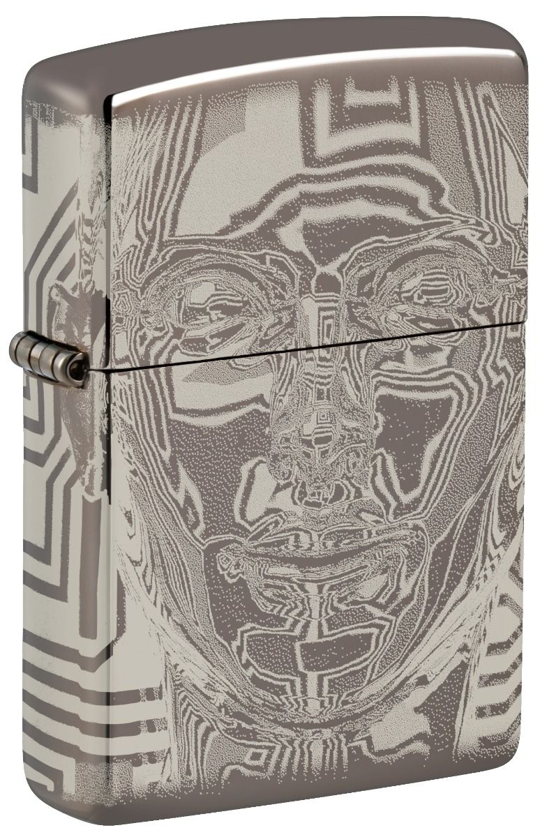 Zippo 150 3D Metal Head Design aansteker vooraanzicht
