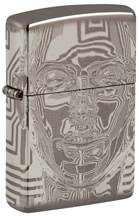 Zippo 150 3D Metal Head Design aansteker vooraanzicht