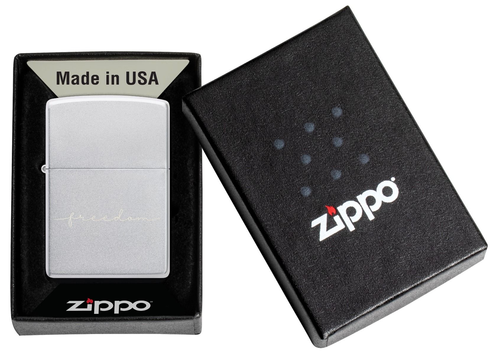 Zippo Aansteker 205 Freedom Design - detail