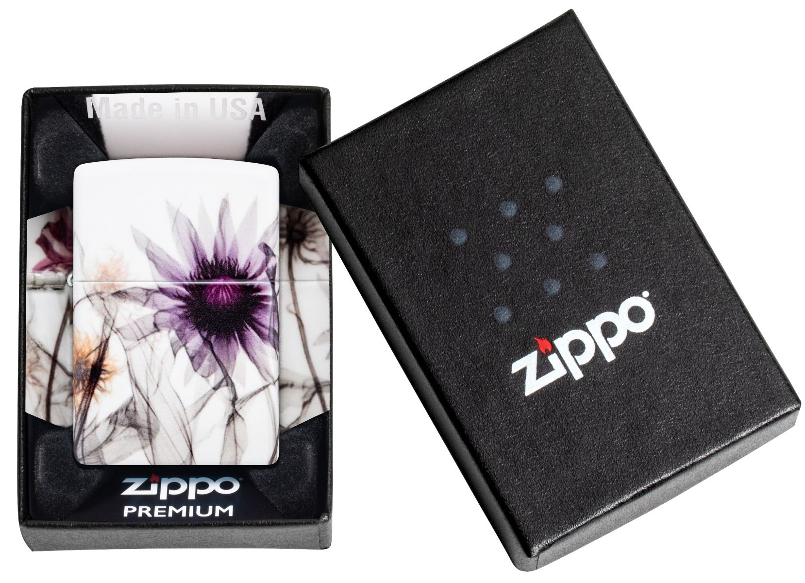 Zippo Aansteker 49352 Flower X-Ray Design - detail