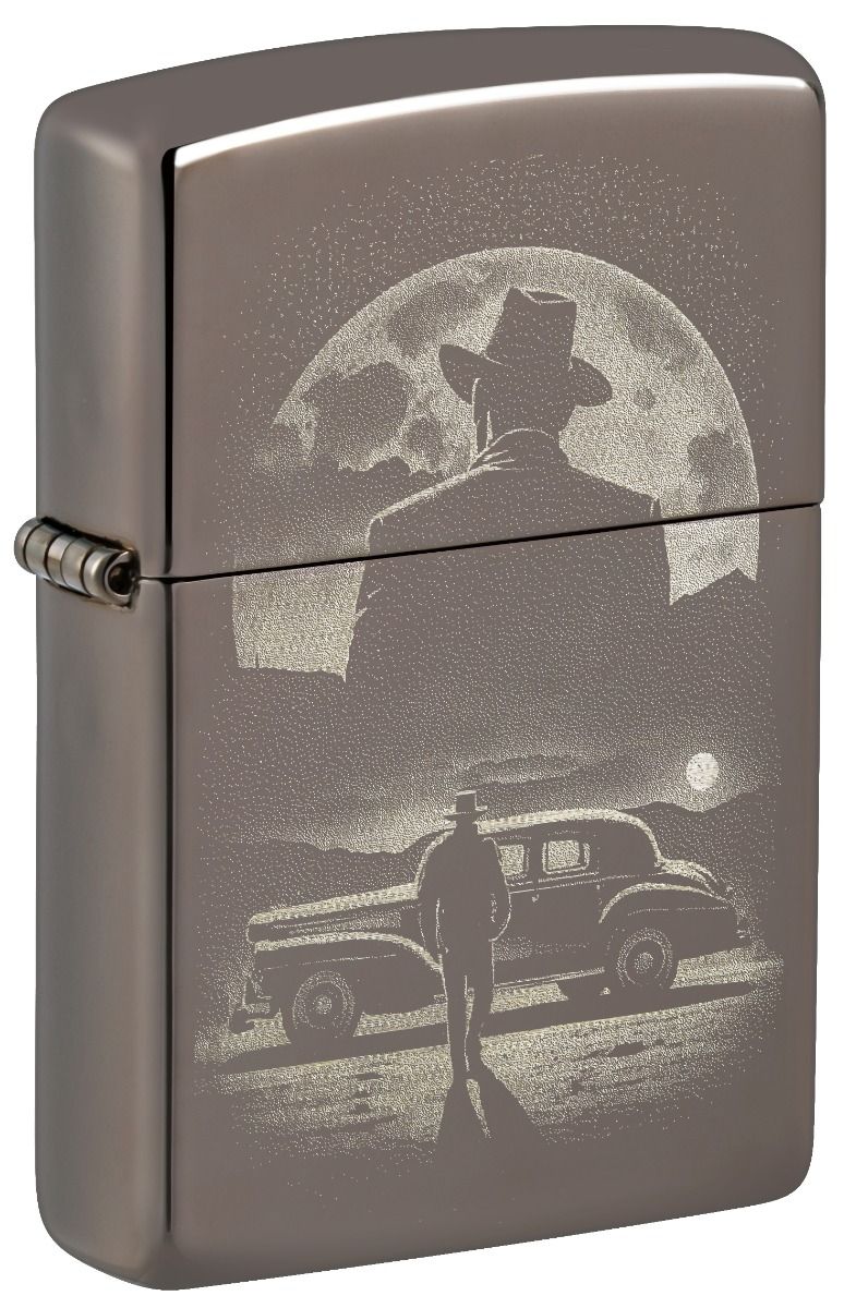 Zippo Aansteker 150 Vintage Car and Man Design - vooraanzicht