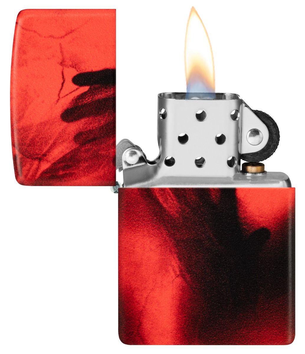 Zippo Aansteker 49352 Creepy Skull and Hand Design - achteraanzicht