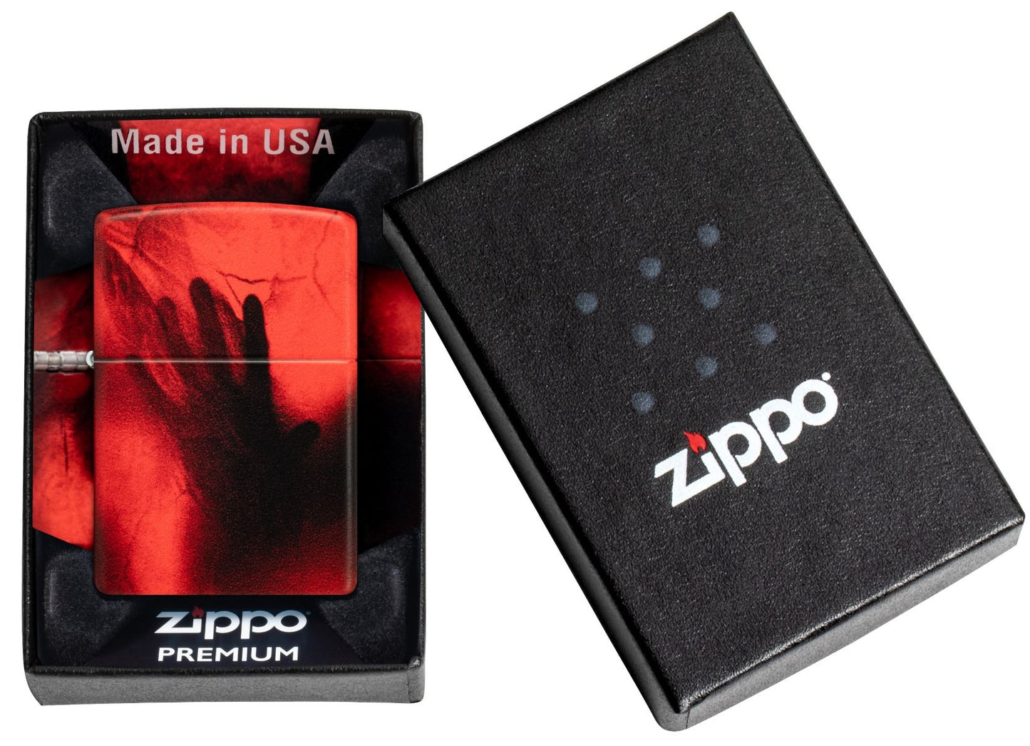 Zippo Aansteker 49352 Creepy Skull and Hand Design - detail