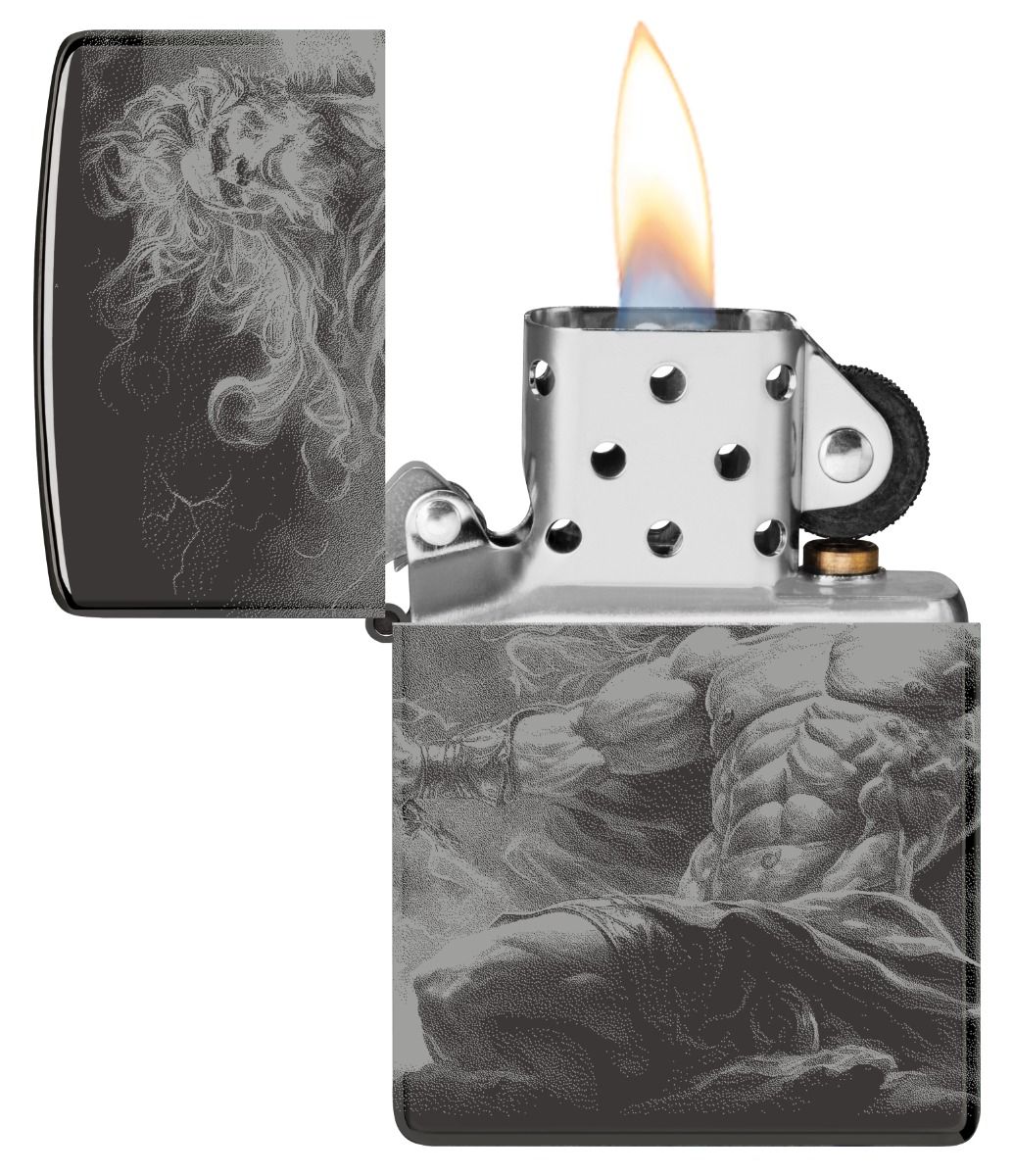 Zippo Aansteker 24756 Zeus Design - achteraanzicht