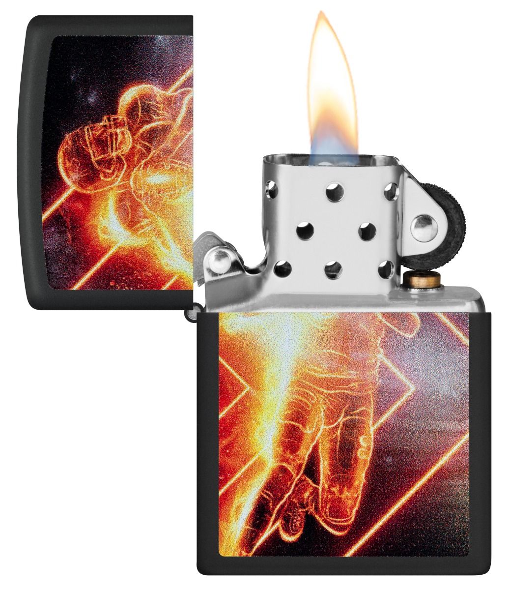 Zippo Aansteker 218 Football Player Design - achteraanzicht