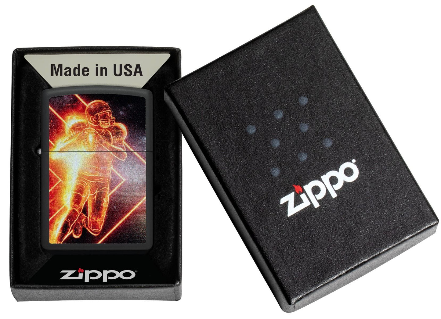 Zippo Aansteker 218 Football Player Design - detail
